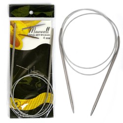 Спицы круговые для вязания на тросиках Maxwell Black 80 см арт.#8 4,0мм уп.10шт