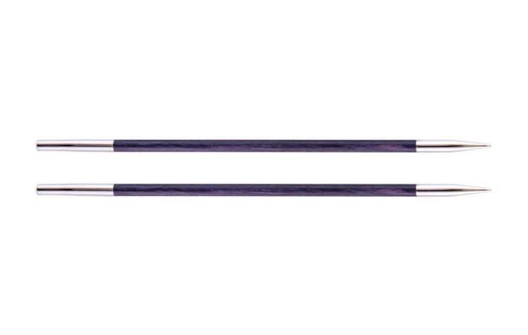 29271 Knit Pro Спицы съемные Royale 3мм для длины тросика 20см, ламинированная береза, фиолетовый, 2шт