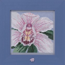 Набор для вышивания бисером MILL HILL Белая орхидея 13,33х13,33 см
