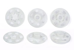 Кнопка пришивная пластиковая TBY-PSB 7мм цв. белый уп. 200шт