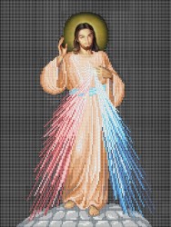 Рисунок на ткани АНГЕЛIКА арт. A551 Иисусе, на Тебя уповаю 30х40 см