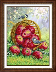 Набор для вышивания бисером ПАУТИНКА арт.Б-1299 Наливные яблочки 28х38 см