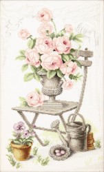 Набор для вышивания ЧАРИВНА МИТЬ арт.М-355 Летний натюрморт с розами 20x33,5 см