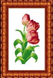 Набор для вышивки КАРОЛИНКА арт. КТКН-130 Тюльпаны 33х53 см