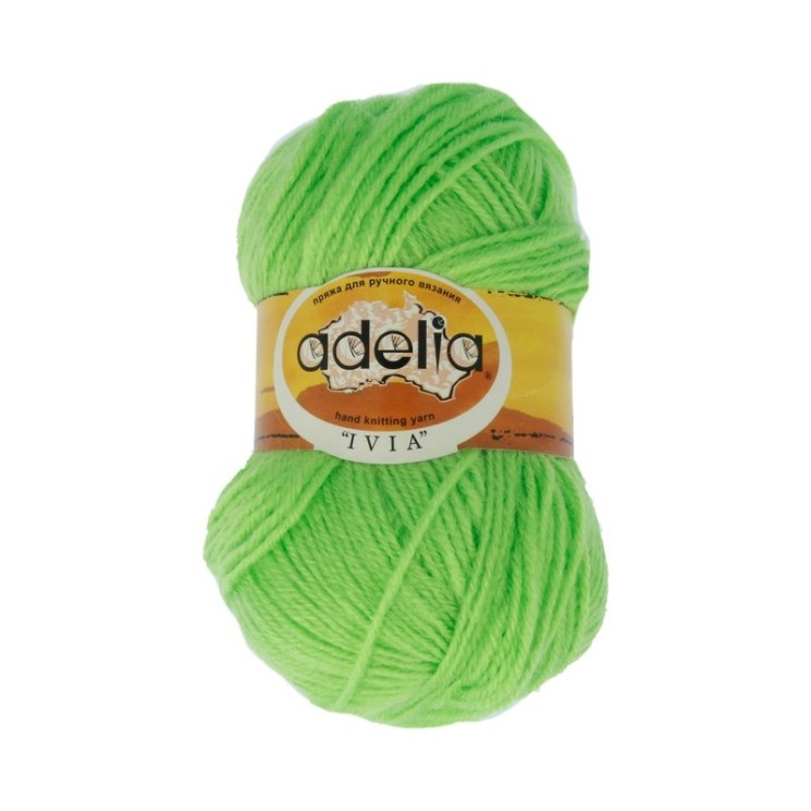 Пряжа ADELIA IVIA (100% акрил) 4х62,5г/150м цв.129 св.зеленый