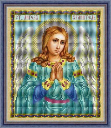 Набор для вышивания бисером GALLA COLLECTION арт.И 054 Икона Ангел Хранитель 16x19 см