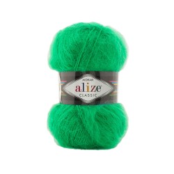 Пряжа для вязания Ализе Mohair classic (25% мохер, 24% шерсть, 51% акрил) 5х100г/200м цв.455 зеленый