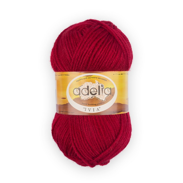 Пряжа ADELIA IVIA (100% акрил) 4х62,5г/150м цв.138 рубин