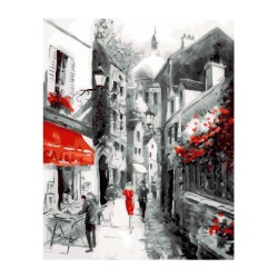 Картины по номерам Molly арт.KH0253 Улочка старого города (21 цвет) 40х50 см