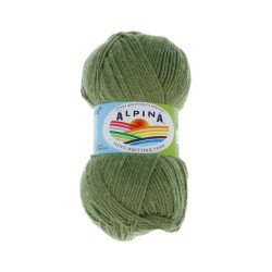 Пряжа ALPINA PAULA (60% мериносовая шерсть, 20% натуральный шелк, 20% нейлон) 3х50г/175м цв.11 зеленый