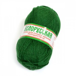 Пряжа для вязания КАМТ "Белорусская" (50% шерсть, 50% акрил) 5х100г/300м цв.110 зеленый