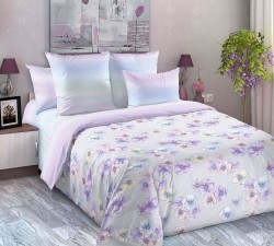 Ткань Перкаль 125 г/м 100% хлопок шир.220 см арт.D.661281П252 цв.сиреневый рул.33м (±5м)