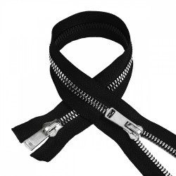 Молния MaxZipper трактор №8 2 замка TT, 85см, цв.черн/серебро уп.50шт