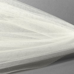 Фатин Кристалл средней жесткости блестящий арт.K.TRM шир.300см, 100% полиэстер цв. 02 К уп.50м - слоновая кость
