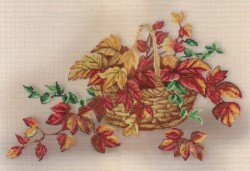 Набор для вышивания с рисунком на канве МП СТУДИЯ арт.РК-336 Натюрморт с листьями 25х35 см упак (1 шт)