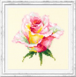 Набор для вышивания ЧУДЕСНАЯ ИГЛА арт.150-004 Нежная роза 11х11см