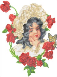Набор для вышивки КАРОЛИНКА арт. КТКН-170 Девочка в розах 20х26 см