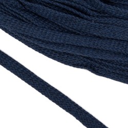 Шнур плоский х/б 10мм турецкое плетение цв.024 т.синий уп.50 м