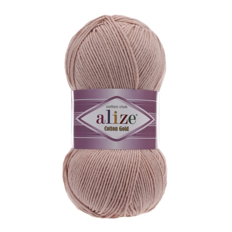 Пряжа для вязания Ализе Cotton gold (55% хлопок, 45% акрил) 5х100г/330м цв.161 пудра