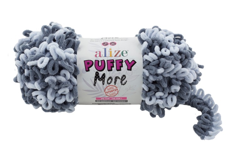 Пряжа для вязания Ализе Puffy More (100% микрополиэстер) 2х150г/11,5м цв.6265