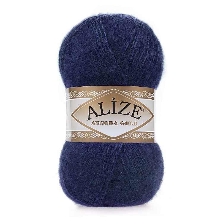 Пряжа для вязания Ализе Angora Gold (20% шерсть, 80% акрил) 5х100г/550м цв.058 т.синий