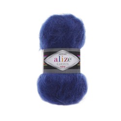 Пряжа для вязания Ализе Mohair classic (25% мохер, 24% шерсть, 51% акрил) 5х100г/200м цв.409 индиго
