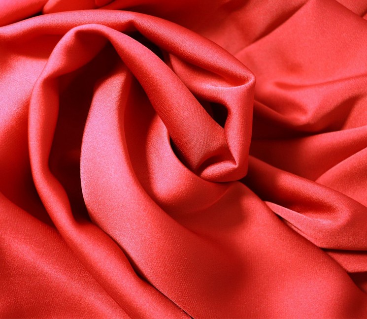Ткань шелк Армани 89 г/м 97% полиэстер, 3% спандекс шир.148 см арт.Р.11298.29 цв.29 красный уп.25м