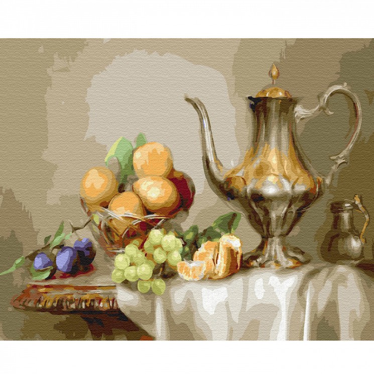 Картины по номерам Molly арт.KH0673 Бузин. Натюрморт с фруктами (30 цветов) 40х50 см
