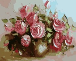 Картины по номерам Розы мастихином MG7748 40х50 тм Цветной