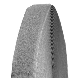 Лента липучка TBY пришивная кач.B шир.25мм цв.F312 т.серый уп.25м (мягкая часть, петля)