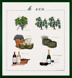 Набор для вышивания Le Bonheur des Dames арт.1181 Vin (Вино) 40х46 см