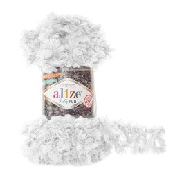 Пряжа для вязания Ализе Puffy Fur (100% полиэстер) 5х100г/6м цв.6100