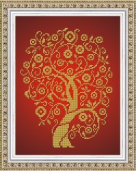 Рисунок на ткани бисером БЛАГОВЕСТ арт.К-4026 Дерево Изобилия 20х26,5 см