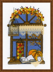 Набор для вышивания РИОЛИС арт.1593 Осеннее окошко 15х21 см