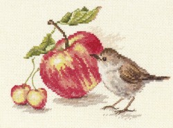Набор для вышивания АЛИСА арт.5-22 Птичка и яблоко 17х11 см