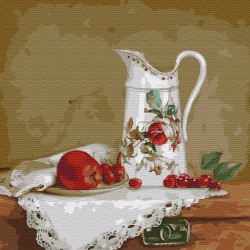 Картины по номерам Molly арт.KH0431 Бузин. Натюрморт с белым кувшином (20 цветов) 30х30 см