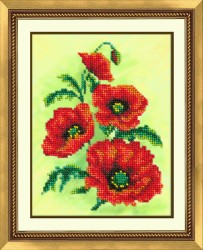 Набор для вышивания бисером ПАУТИНКА арт.Б-1215 Аленький цветочек 14х18 см