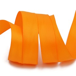 Лента Ideal репсовая в рубчик шир.25мм цв. 668 (053) оранжевый уп.27,42м