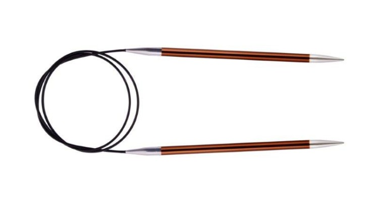 47132 Knit Pro Спицы круговые Zing 5,5мм/80см, алюминий