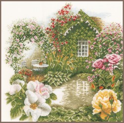 Набор для вышивания LANARTE арт.PN-0008019 Rose Garden 40х40 см
