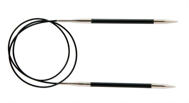 41180 Knit Pro Спицы круговые Karbonz 2мм/80см, карбон, черный