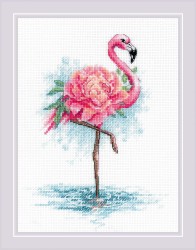 Набор для вышивания РИОЛИС арт.2117 Цветущий фламинго 18х24 см