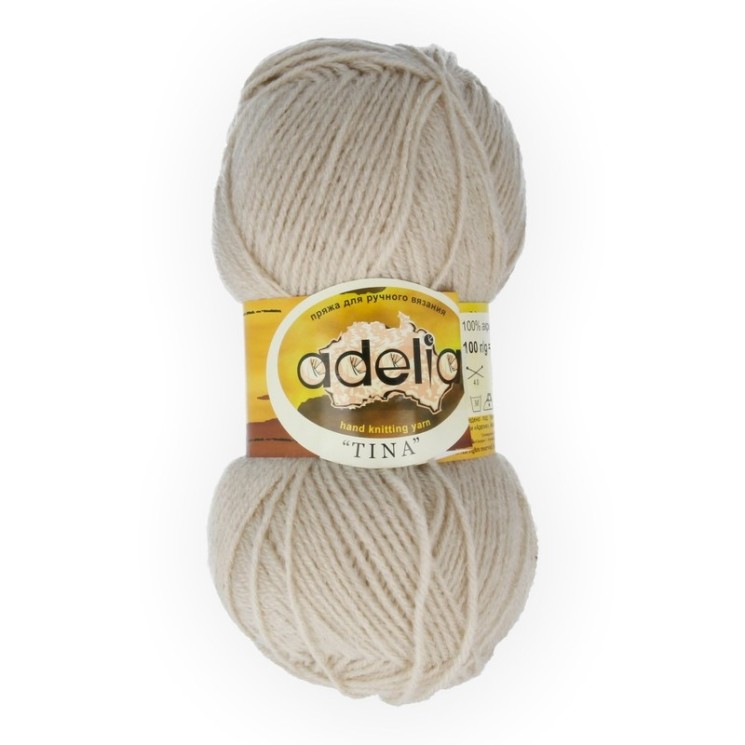 Пряжа ADELIA TINA (100% акрил) 5х100г/308м цв.135 св.бежевый