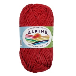 Пряжа ALPINA GARRY (100% мерсеризованный хлопок) 10х50г/50 м цв.07 рубин (т.красный)