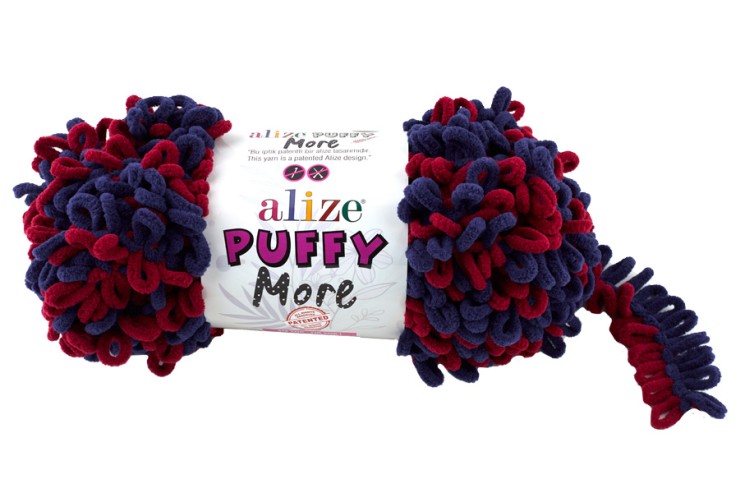 Пряжа для вязания Ализе Puffy More (100% микрополиэстер) 2х150г/11,5м цв.6268
