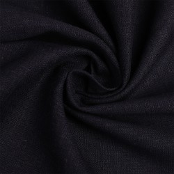Ткань льняная 190 г/м  лен 40%, вискоза 60% шир.140 см арт.TBY.Li.1002.10 цв.10 тем.синий уп.5м