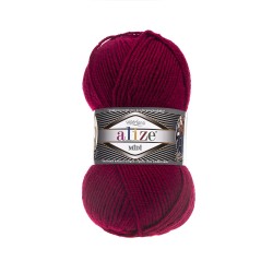 Пряжа для вязания Ализе Superlana midi (25% шерсть, 75% акрил) 5х100г/170м цв.390 вишня