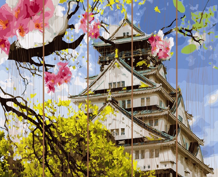 Картины по номерам на дереве Molly арт.KD0723 Японская весна 40х50 см