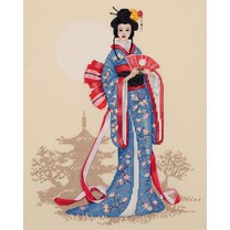 Набор для вышивания PANNA Золотая серия арт. NM-7264 Женщины мира. Япония 28х34,5 см