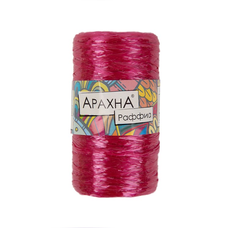 Пряжа ARACHNA Raffia (100% полипропилен) 5х50г/200м цв.08 яр.розовый